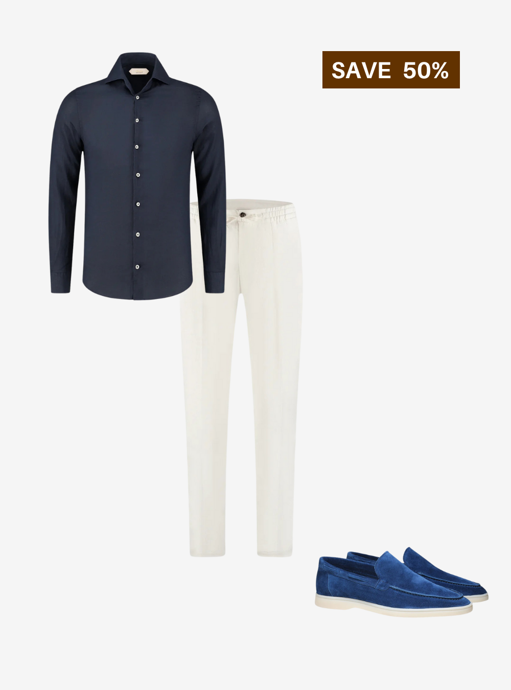 Old Money Official – Blue Navy Shirt Combo - 3 Pieces