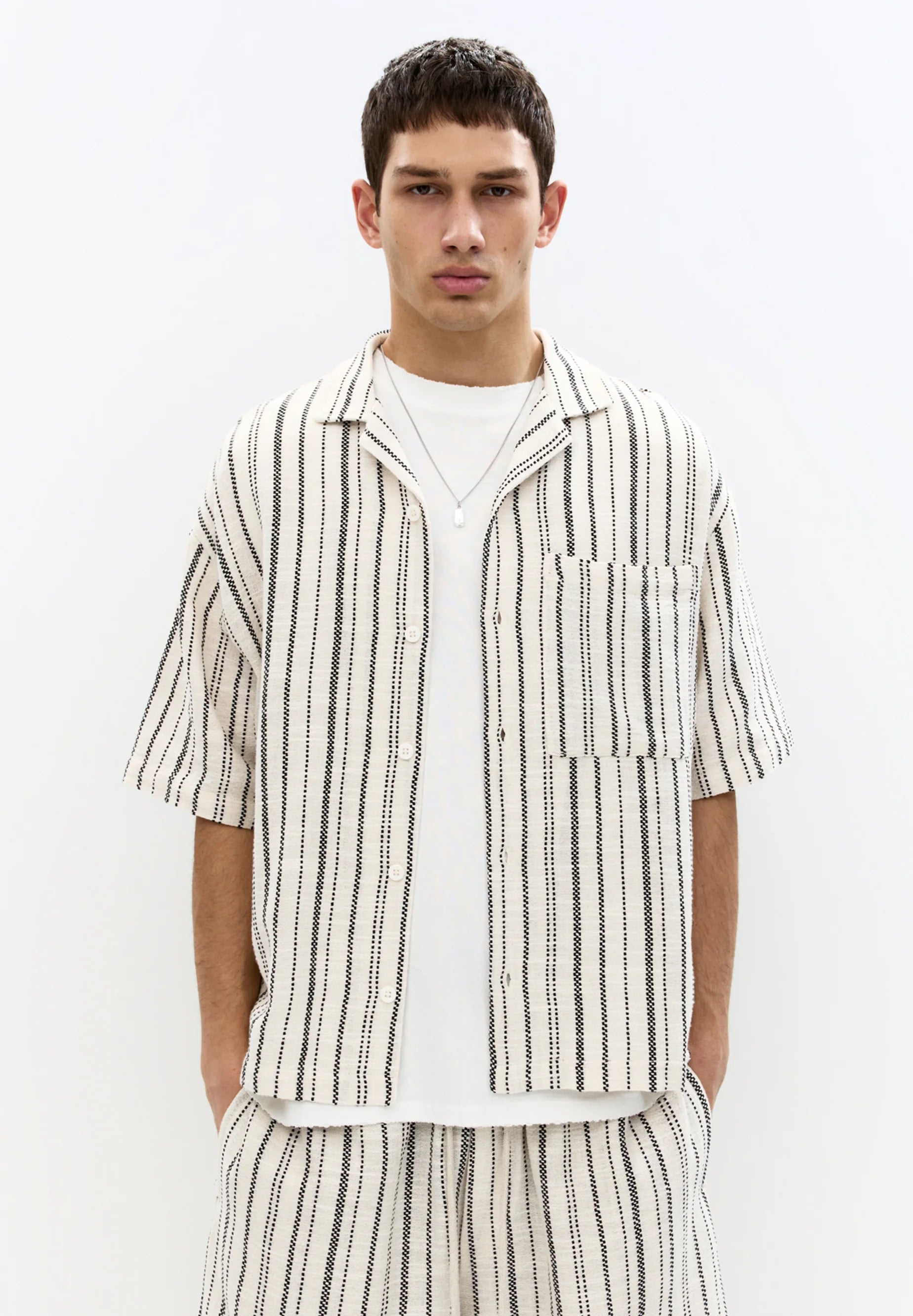 RUSTIC STRIPED – Chemise rayée en pur coton