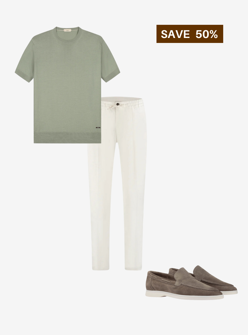 Old Money Official – Light Green Navy T-Shirt Combo - 3 Pieces