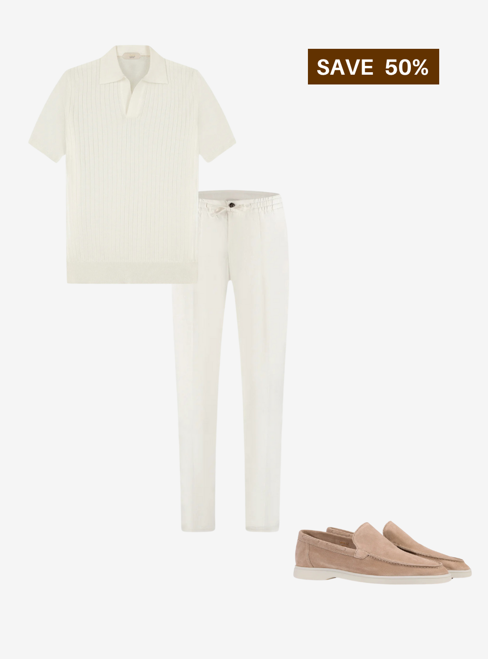 Old Money Official – Ivory Polo Combo - 3 Pieces