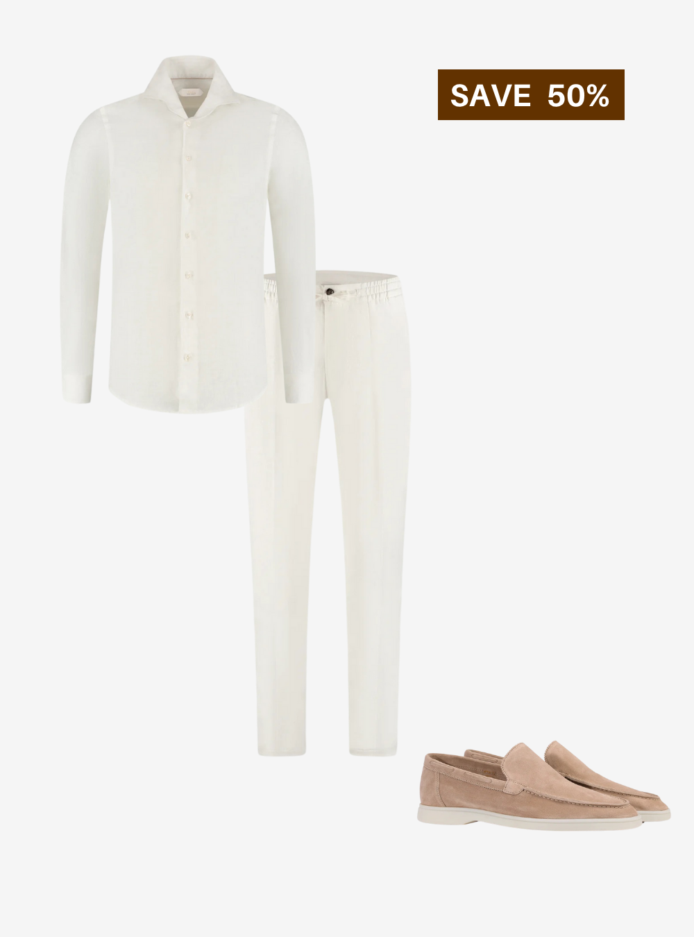 Old Money Official – Ivory Shirt Combo - 3 Pieces