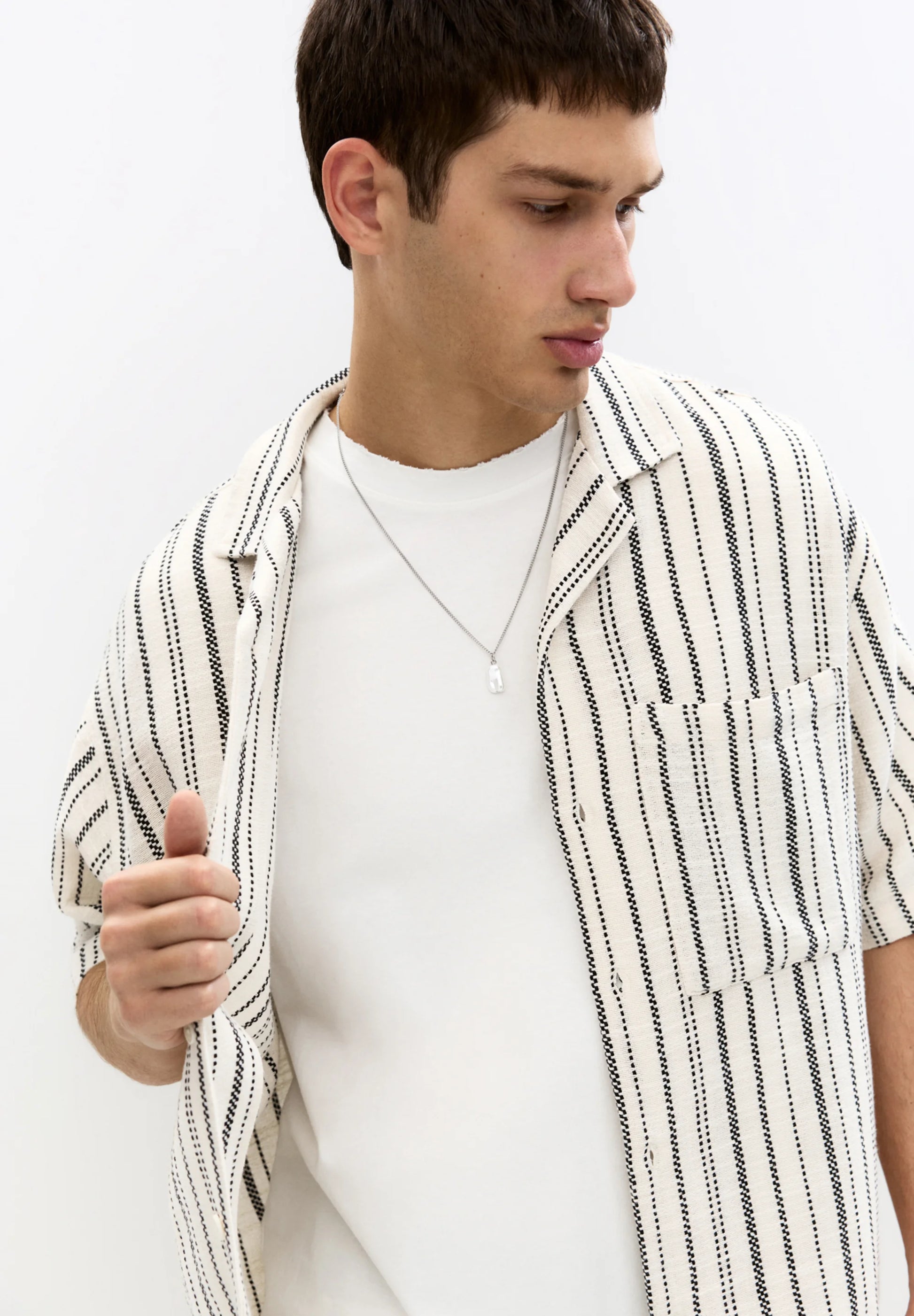 RUSTIC STRIPED – Chemise rayée en pur coton